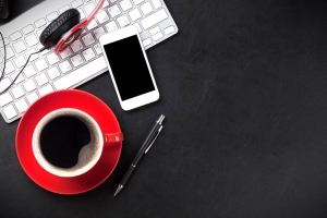 Coffee and computer